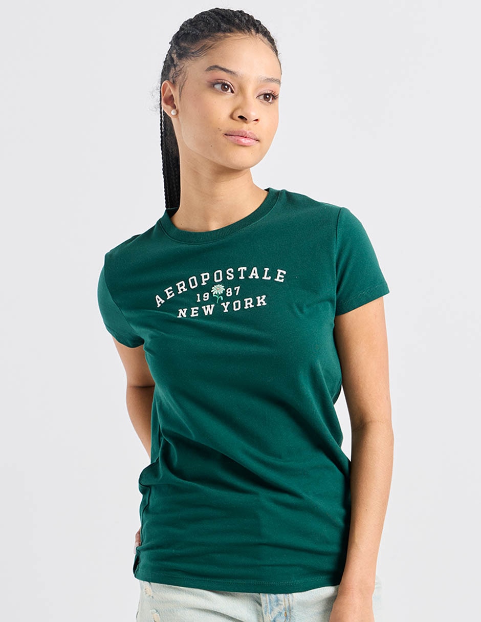 Playera manga corta cuello redondo para mujer 2