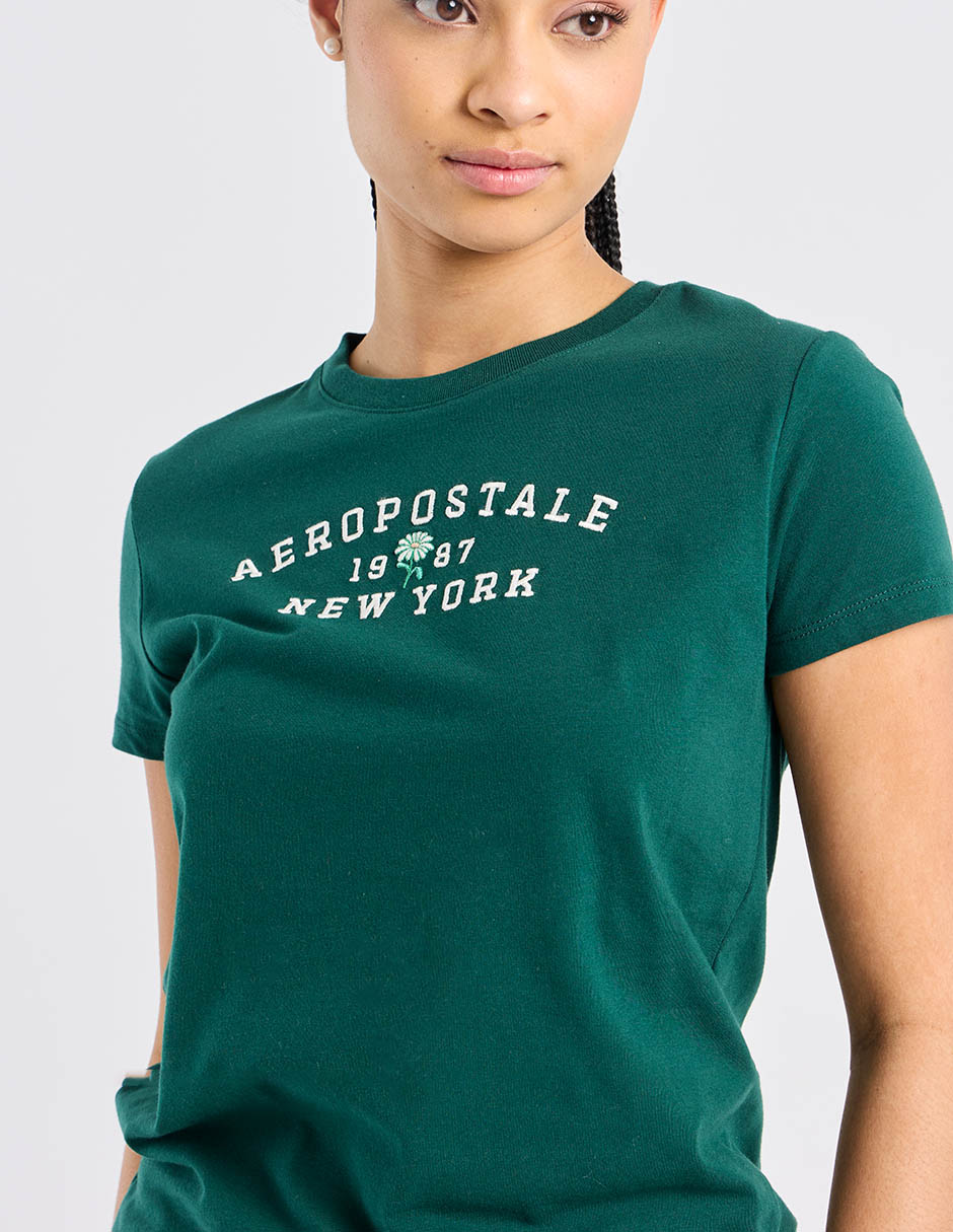 Playera manga corta cuello redondo para mujer 4