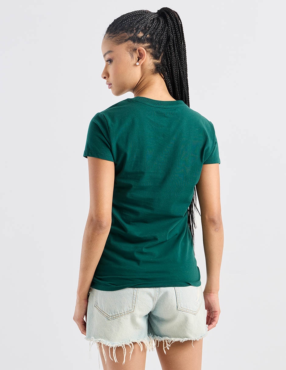 Playera manga corta cuello redondo para mujer 6