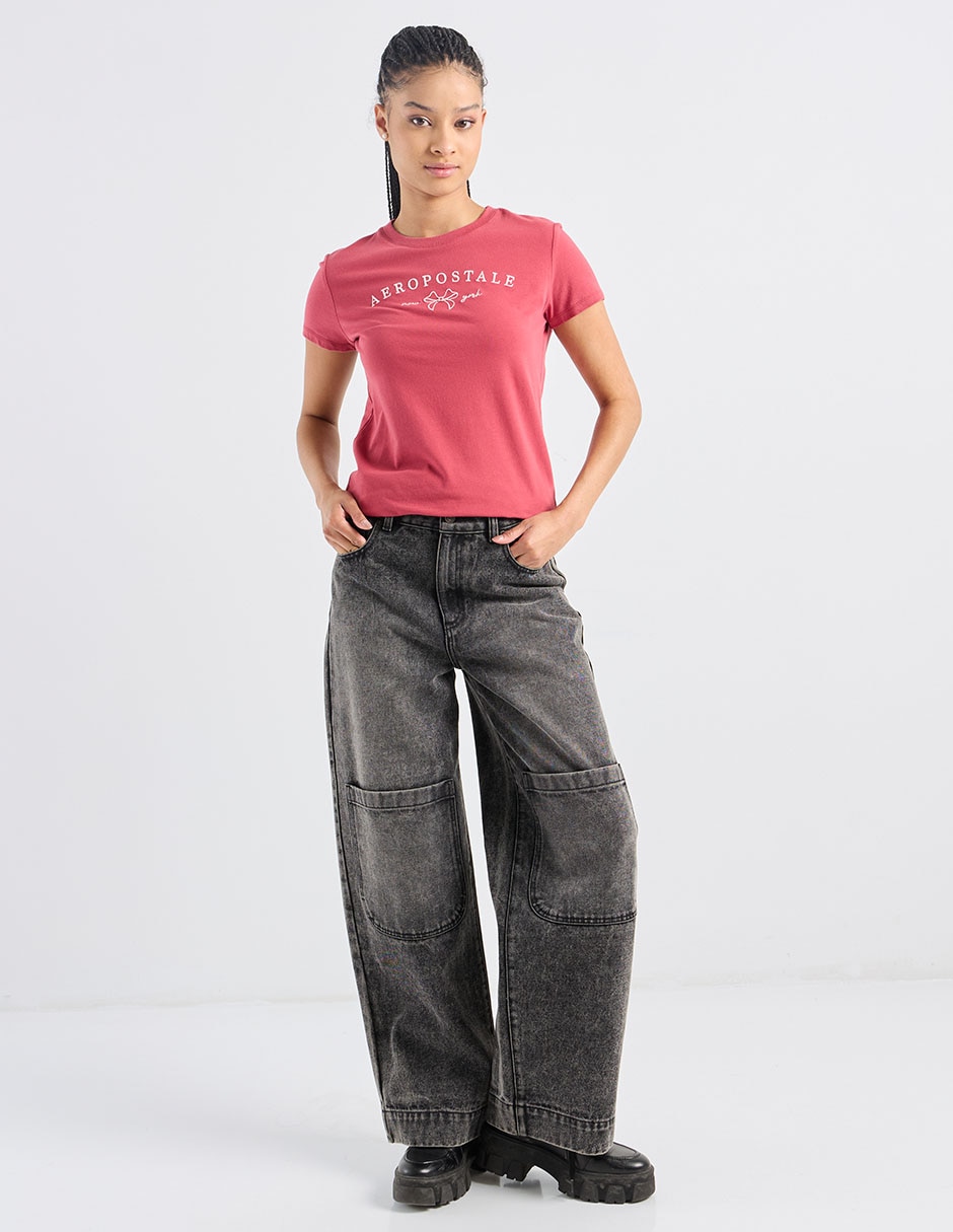 Playera manga corta cuello redondo para mujer 3