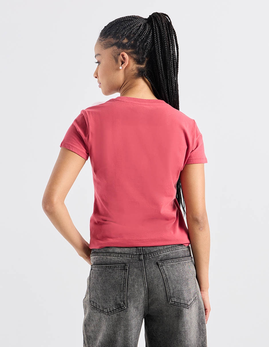 Playera manga corta cuello redondo para mujer 6