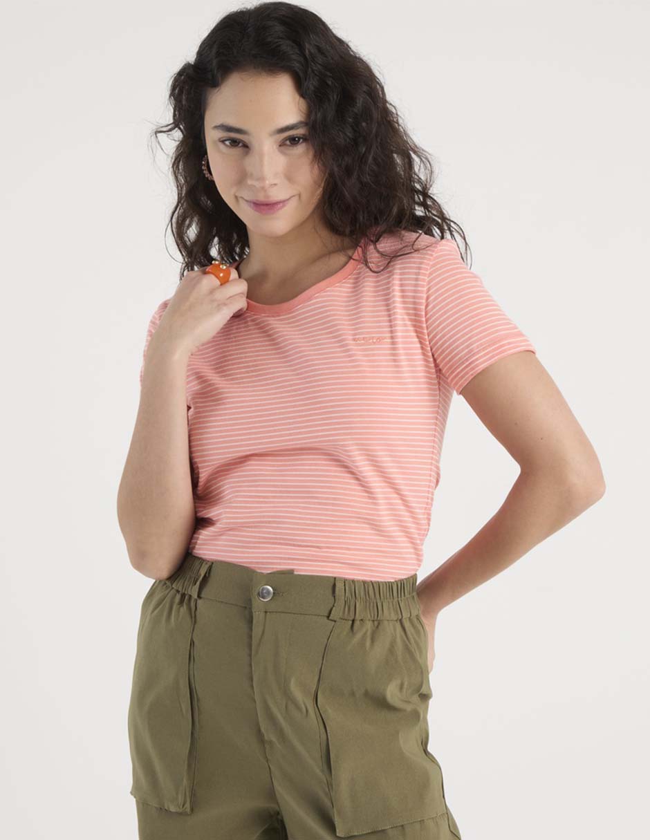 Playera manga corta cuello redondo para mujer 2