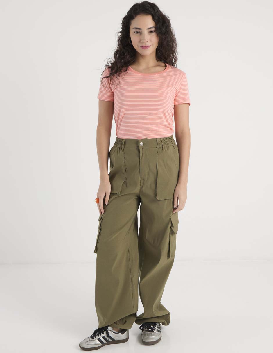 Playera manga corta cuello redondo para mujer 3