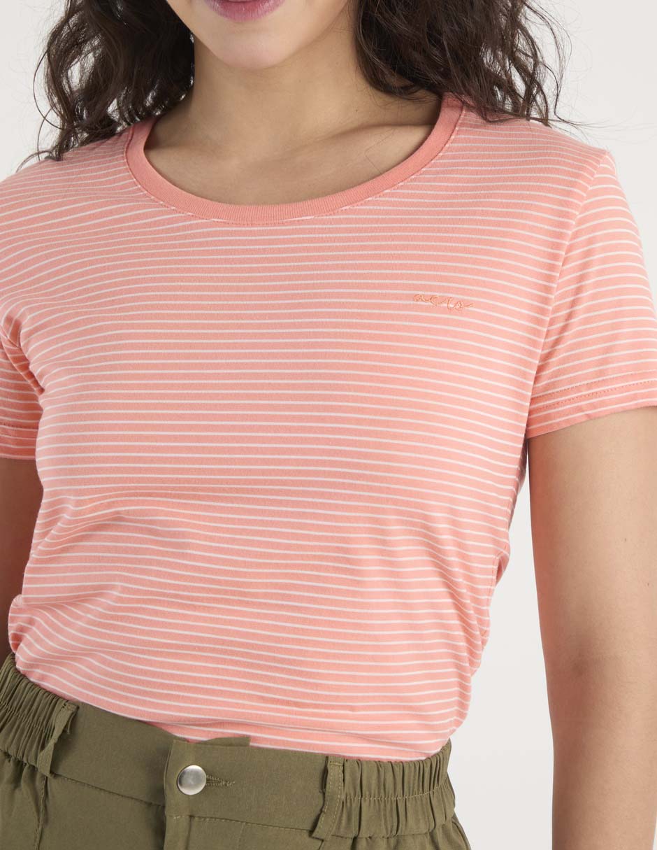 Playera manga corta cuello redondo para mujer 5