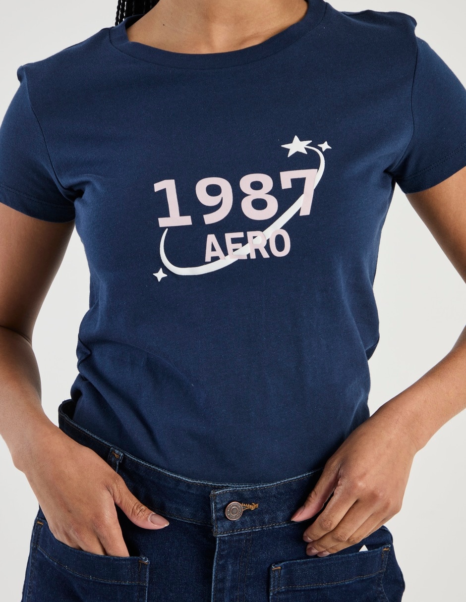 Playera manga corta cuello redondo para mujer 4