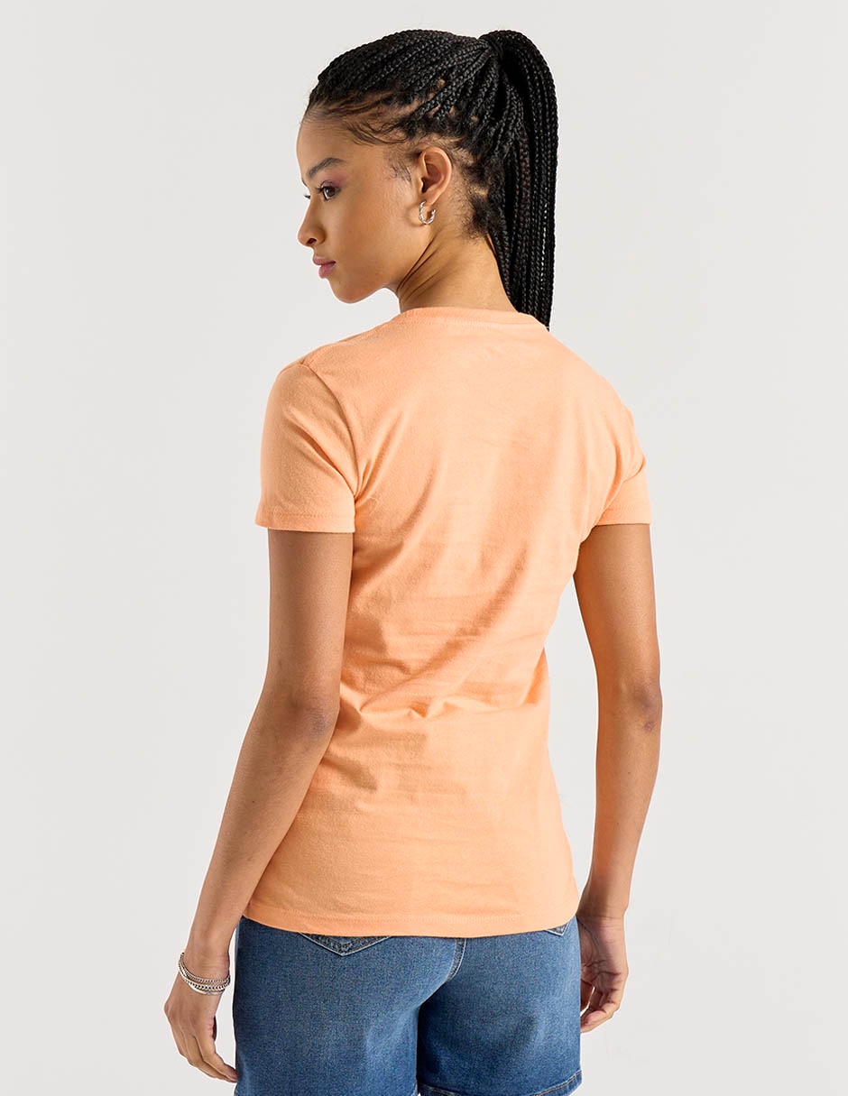 Playera manga corta cuello redondo para mujer 2