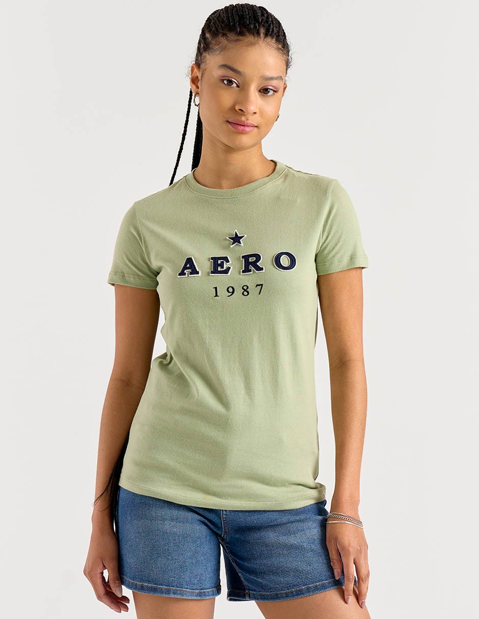 Playera manga corta cuello redondo para mujer Playera manga corta cuello redondo para mujer