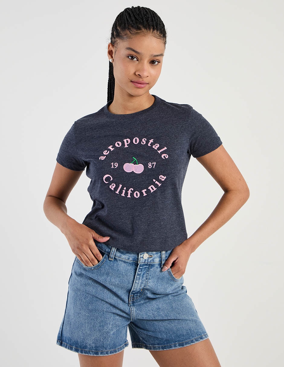 Playera manga corta cuello redondo para mujer 2
