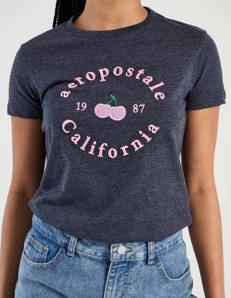 Playera manga corta cuello redondo para mujer 4