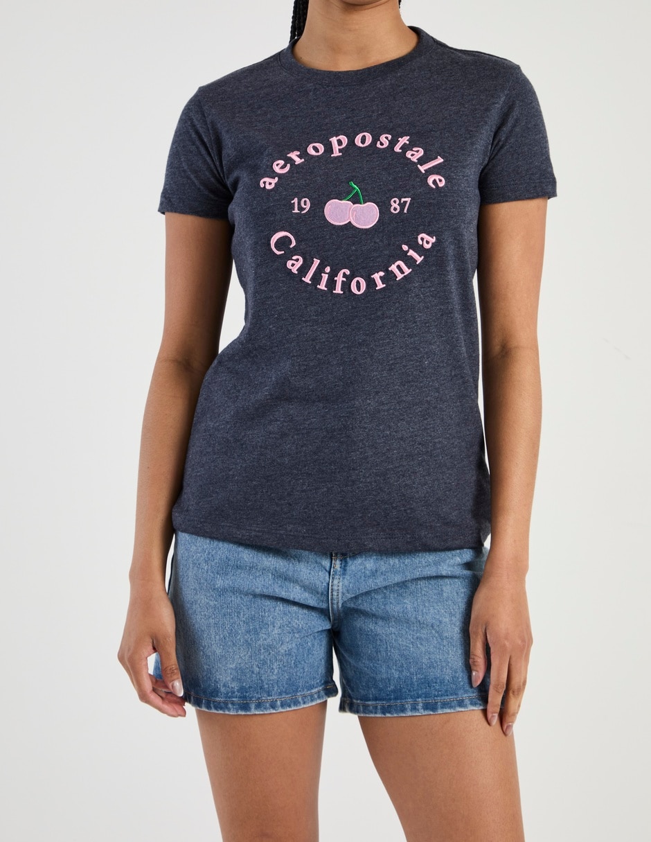 Playera manga corta cuello redondo para mujer 7