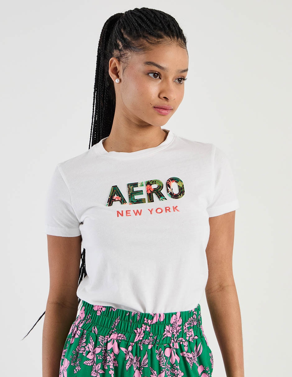 Playera manga corta cuello redondo para mujer