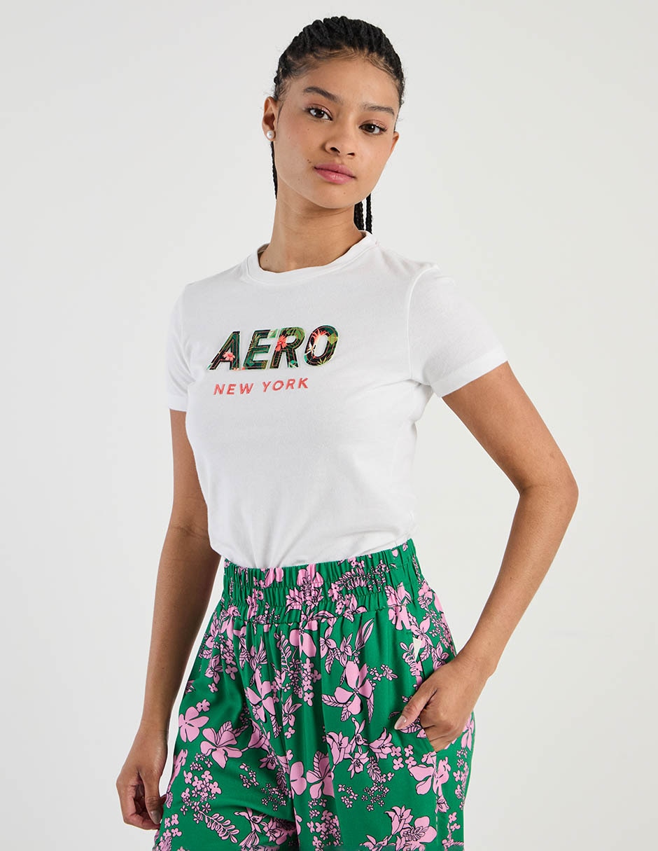 Playera manga corta cuello redondo para mujer 2