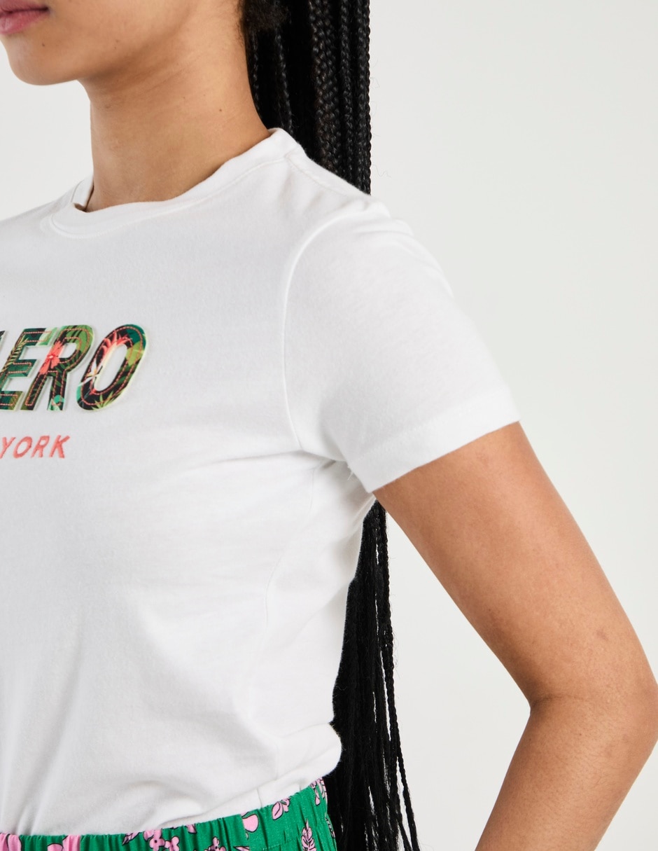 Playera manga corta cuello redondo para mujer 5