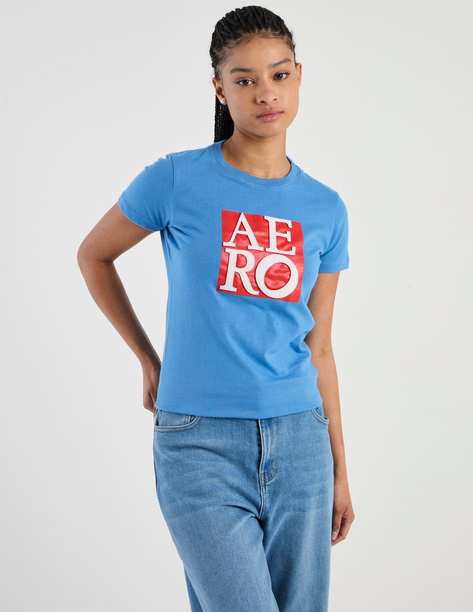 Playera manga corta cuello redondo para mujer