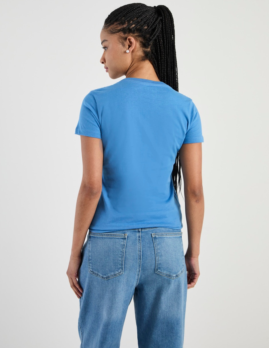 Playera manga corta cuello redondo para mujer 6