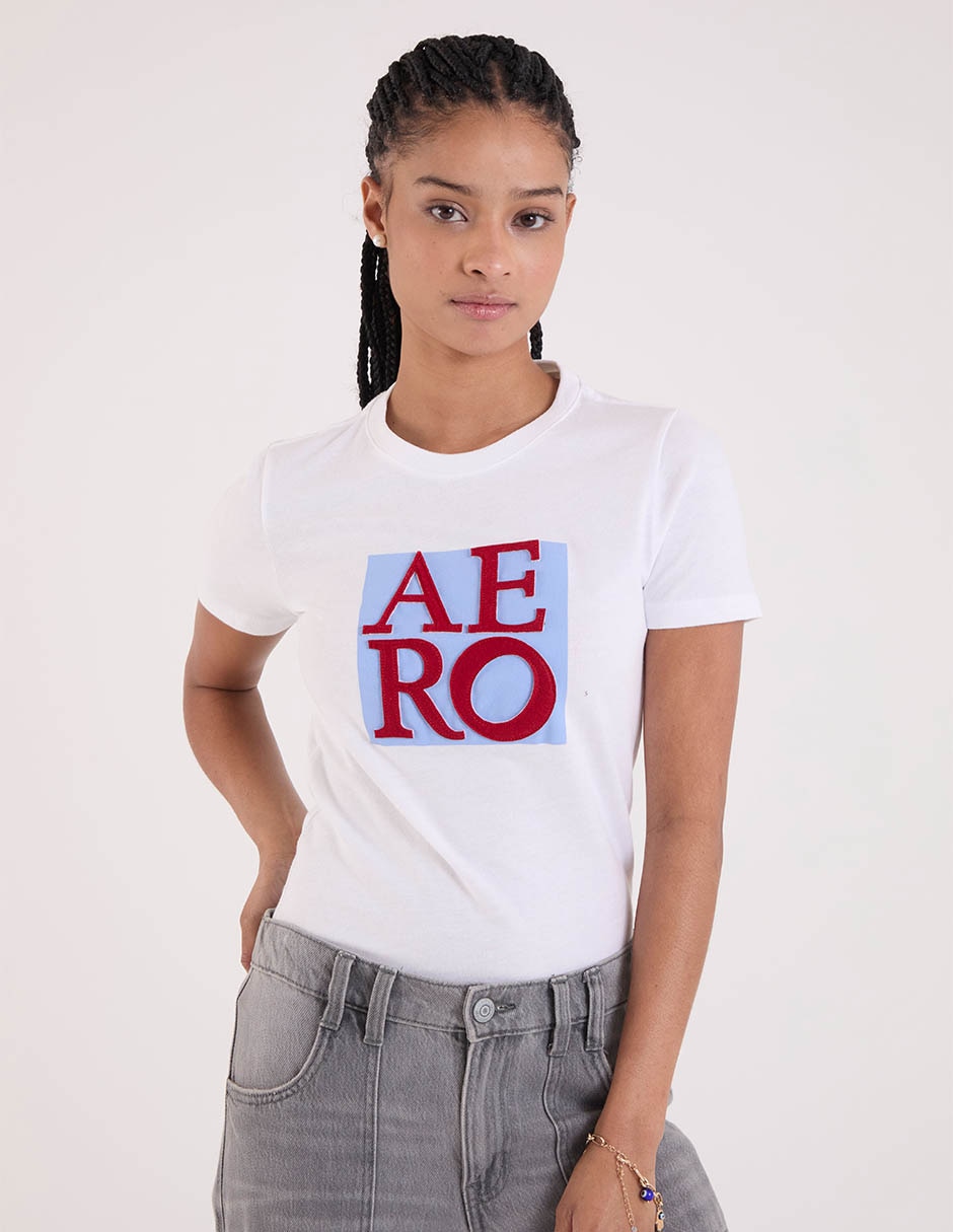 Playera manga corta cuello redondo para mujer Playera manga corta cuello redondo para mujer