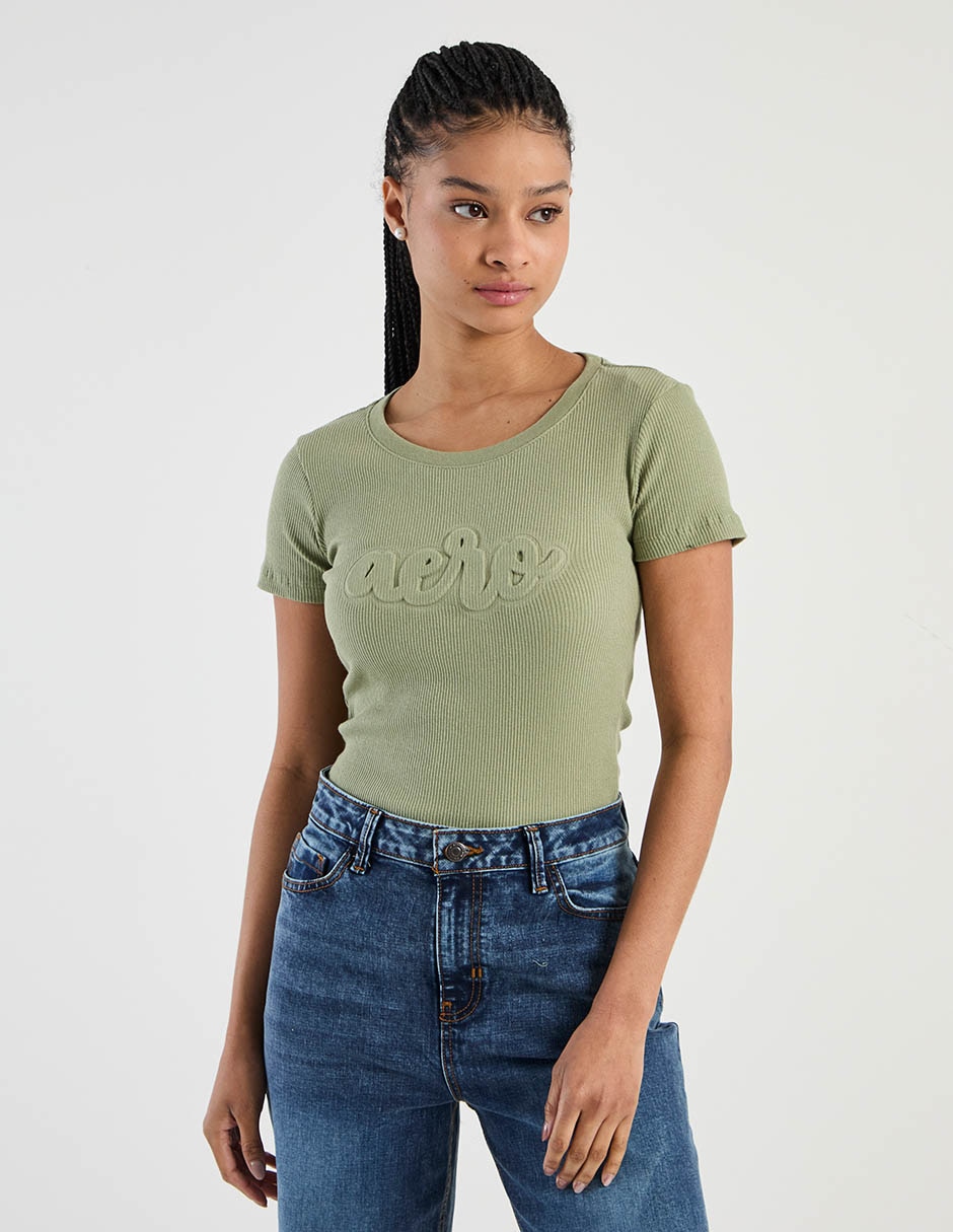 Playera manga corta cuello redondo para mujer 2