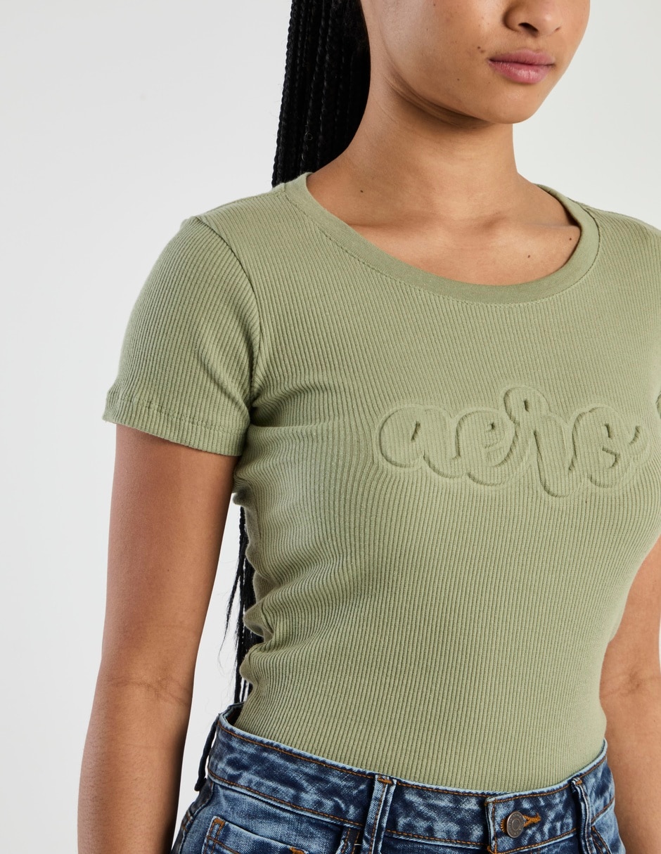 Playera manga corta cuello redondo para mujer 4