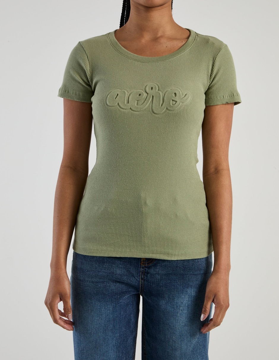 Playera manga corta cuello redondo para mujer 7
