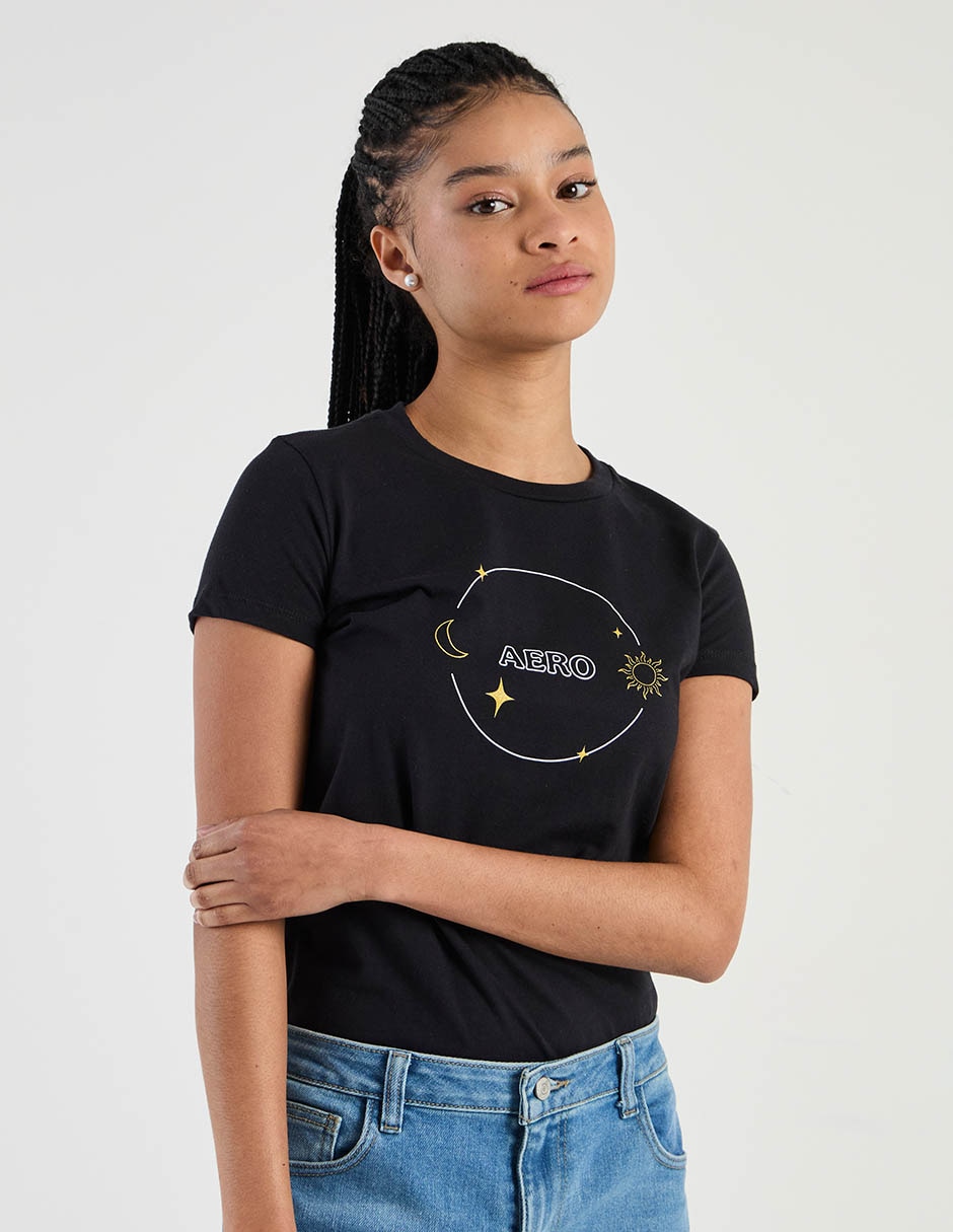 Playera manga corta cuello redondo para mujer 2