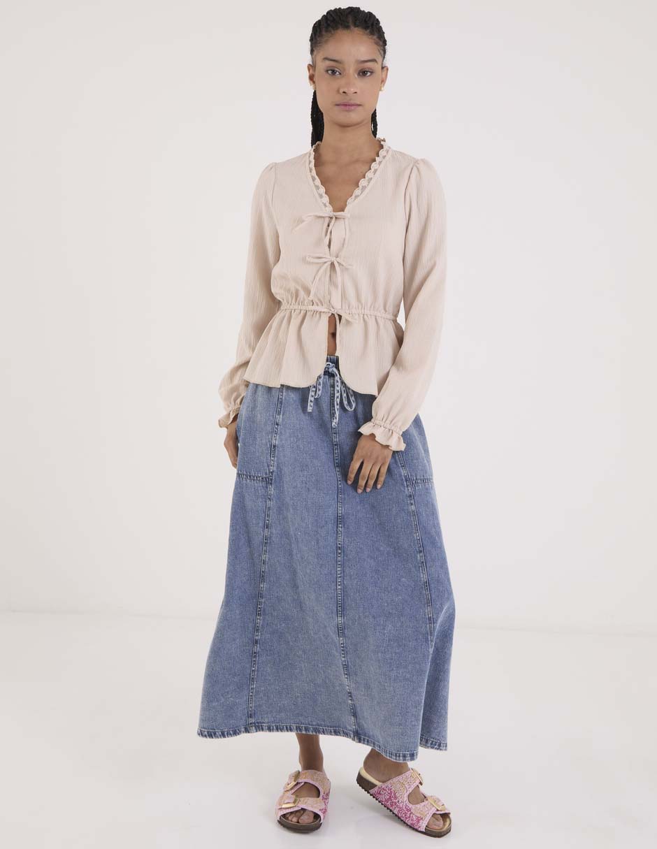 Blusa manga larga para mujer 3