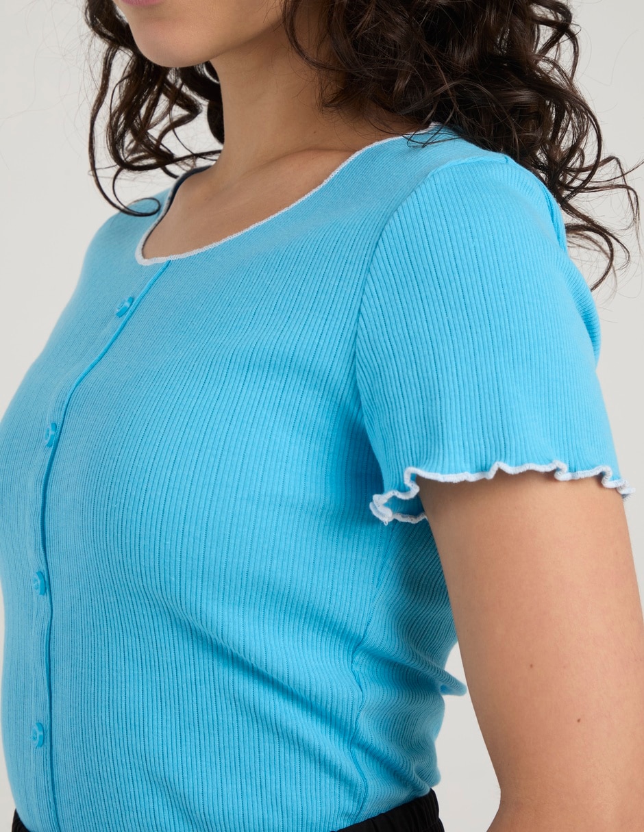 Blusa manga corta para mujer 11