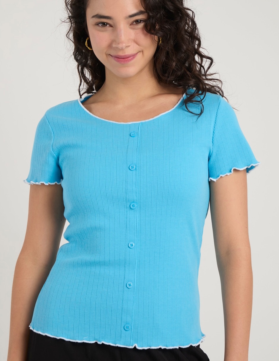 Blusa manga corta para mujer 13