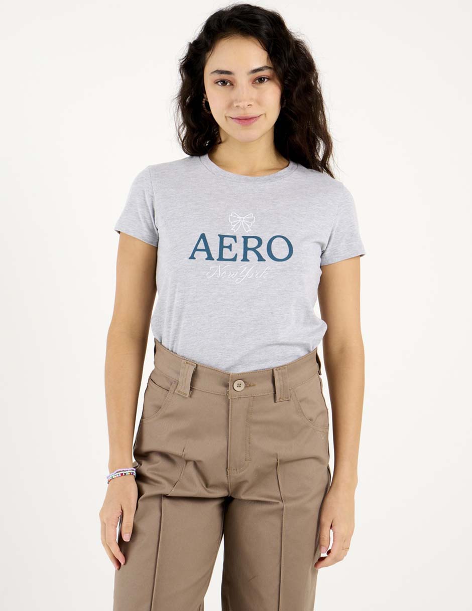 Playera manga corta cuello redondo para mujer
