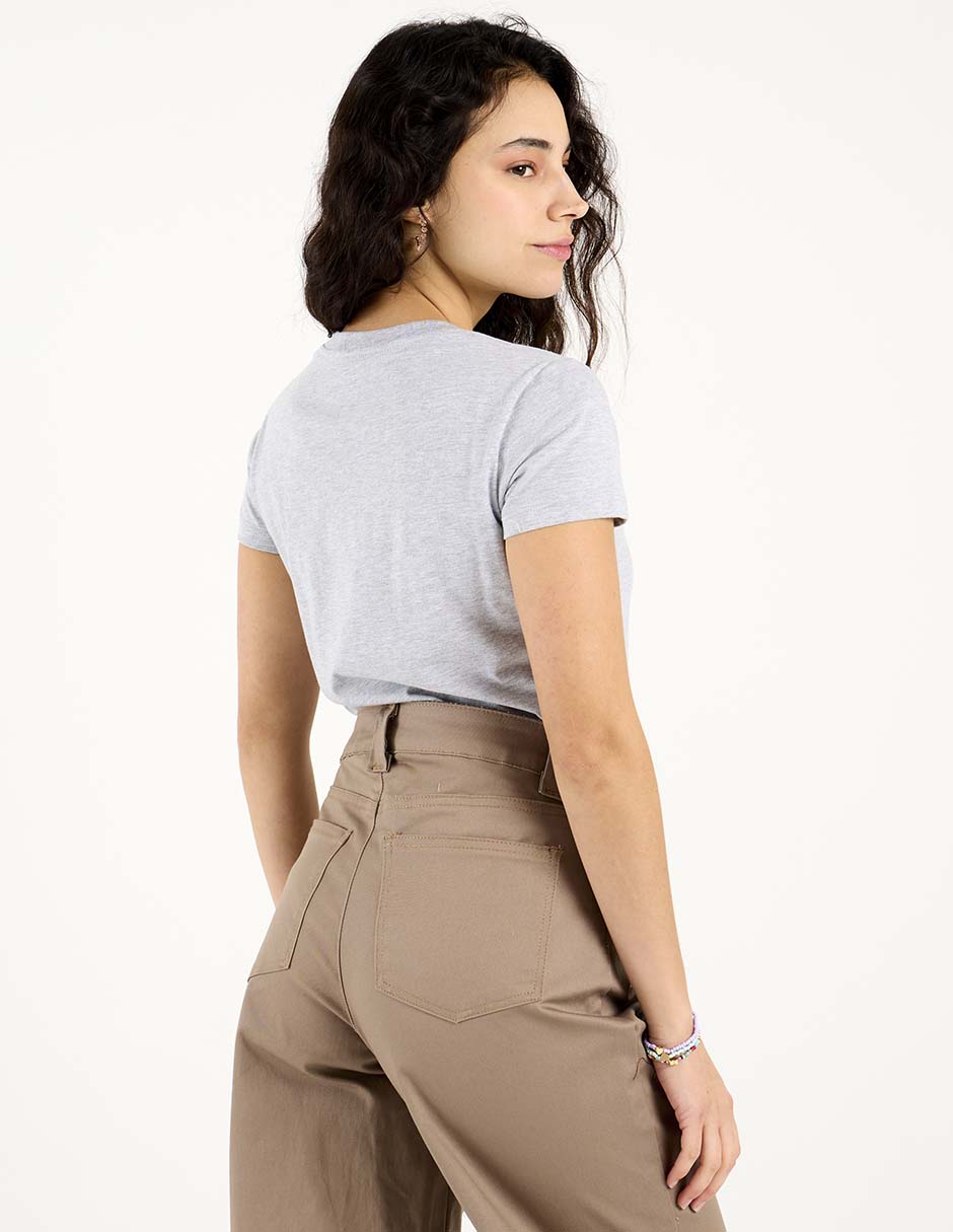 Playera manga corta cuello redondo para mujer 6