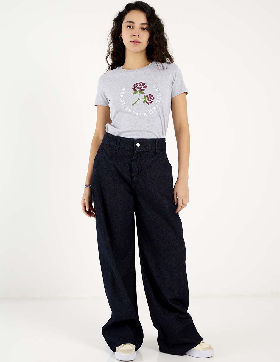 Playera manga corta cuello redondo para mujer 3