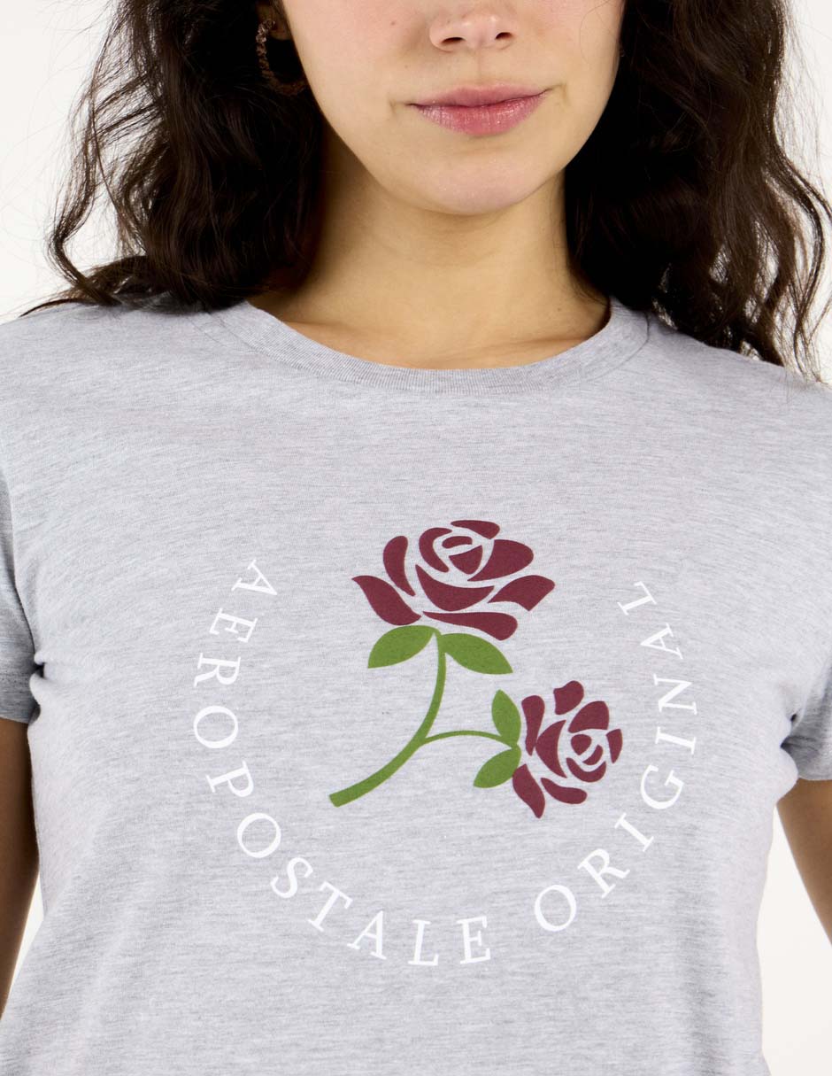 Playera manga corta cuello redondo para mujer 4