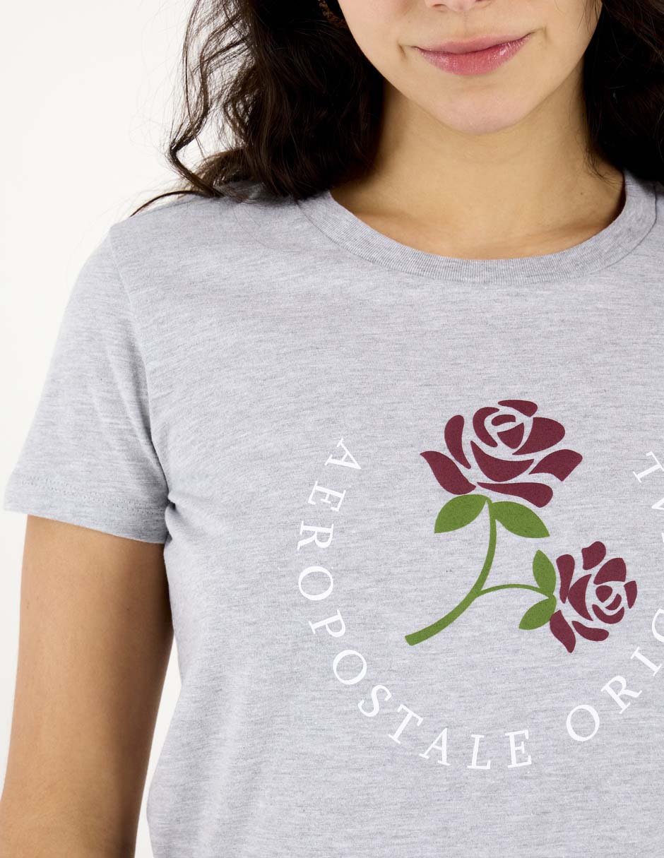 Playera manga corta cuello redondo para mujer 5