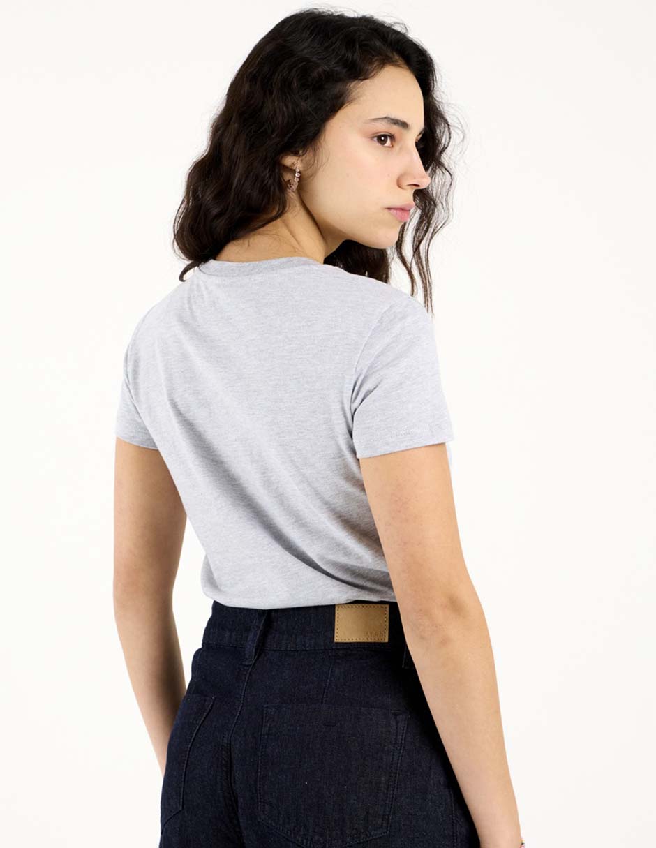 Playera manga corta cuello redondo para mujer 6