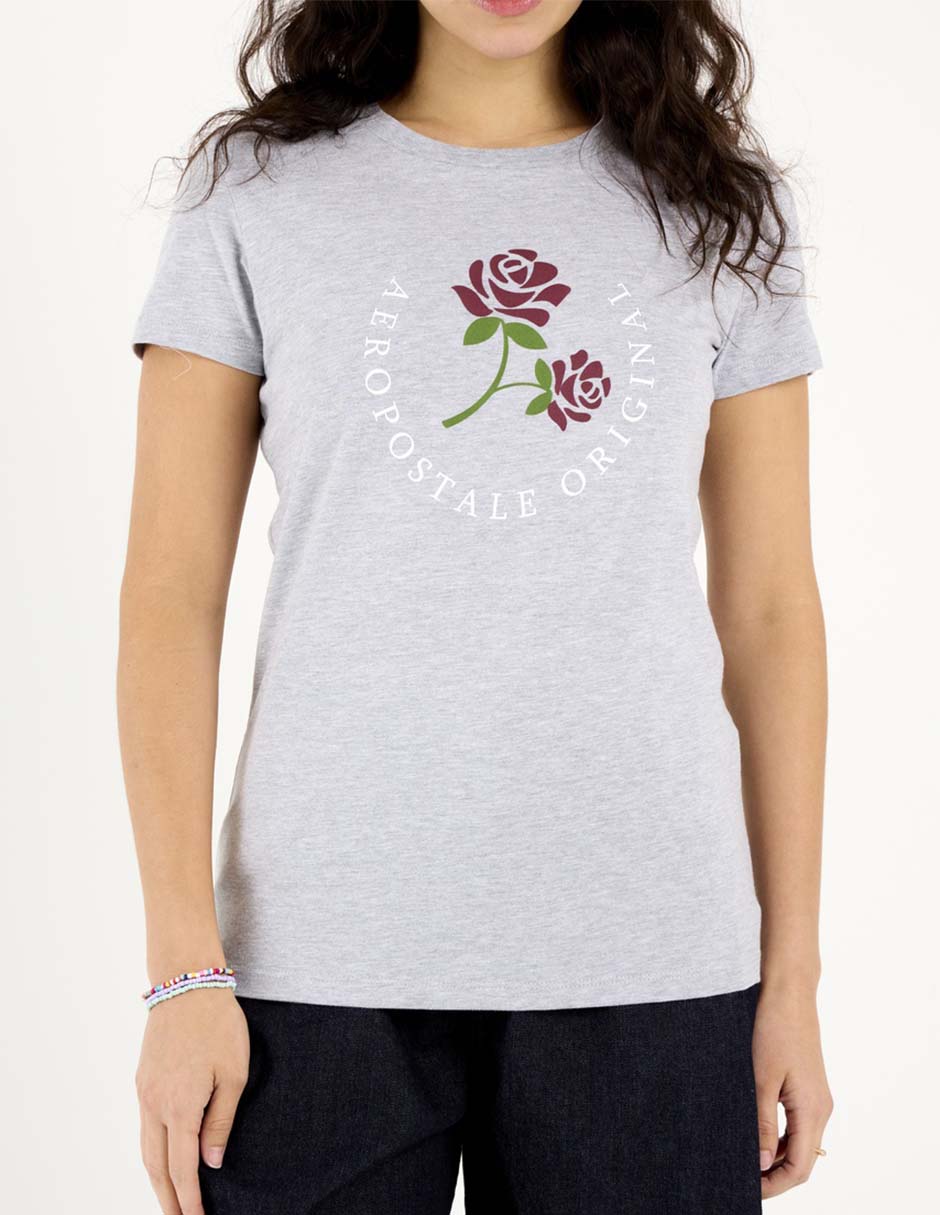 Playera manga corta cuello redondo para mujer 7