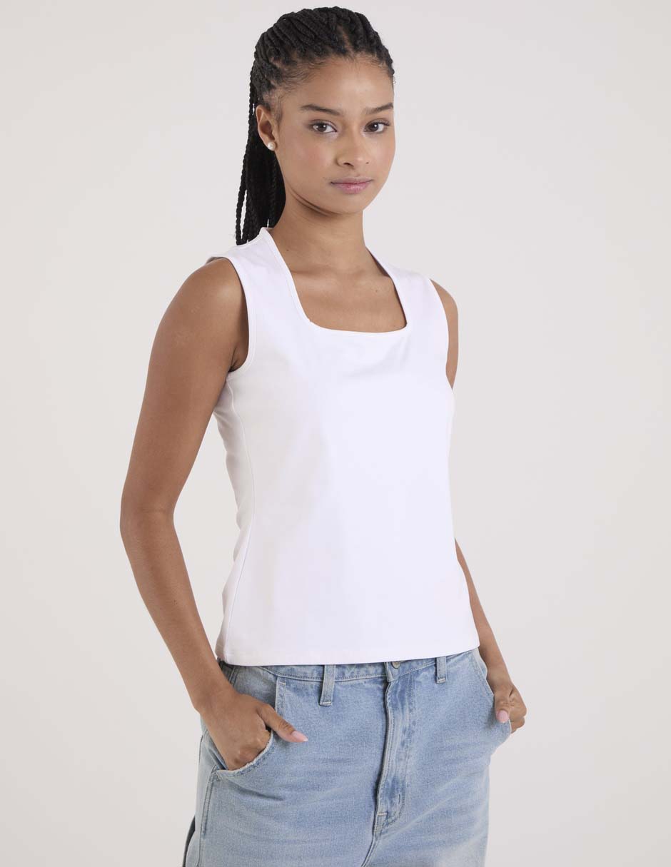 Blusa sin manga para mujer