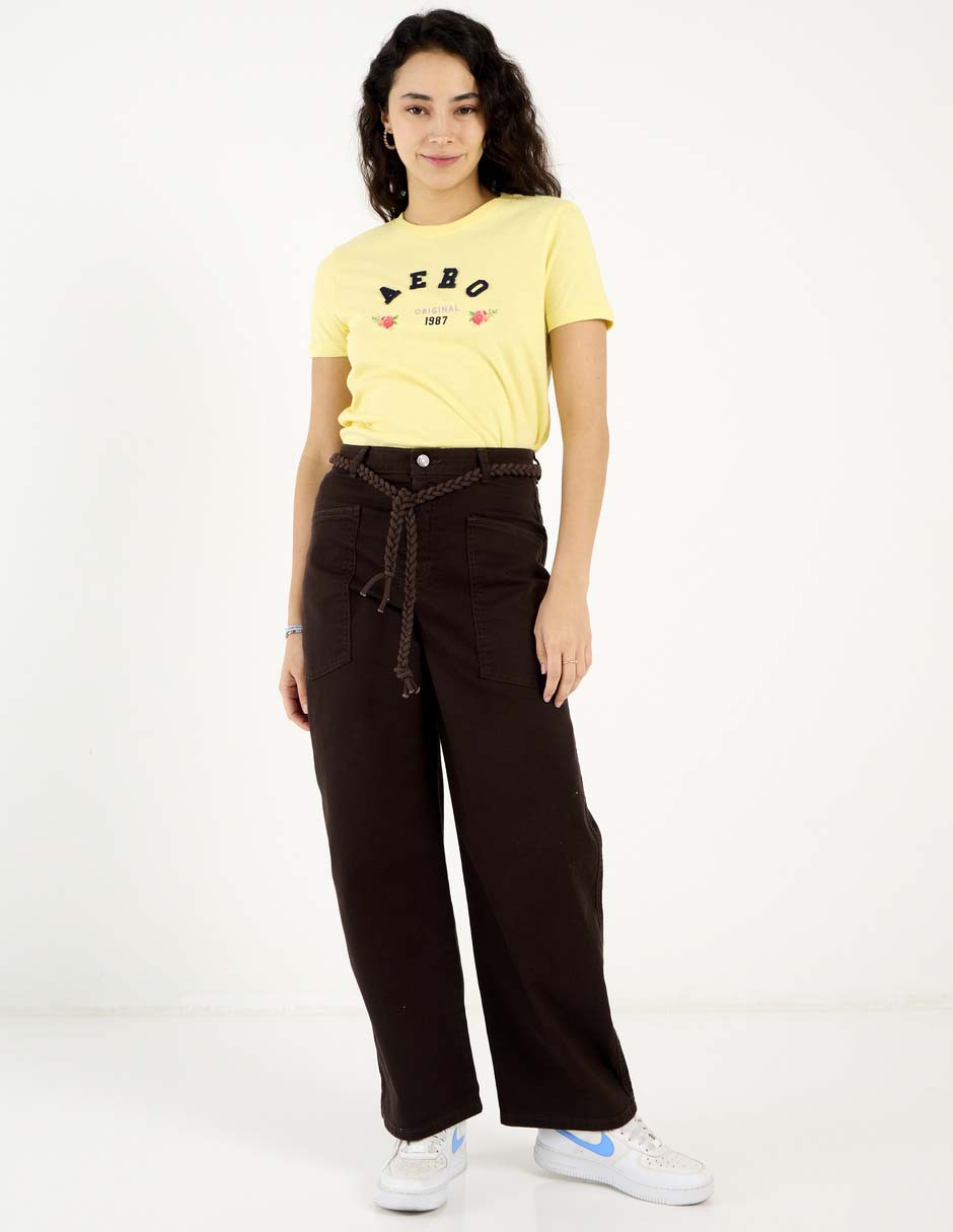 Playera manga corta Aero cuello redondo para mujer