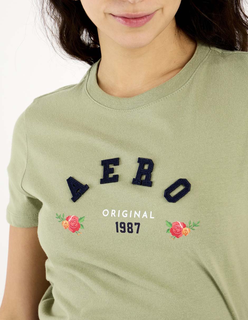 Playera manga corta cuello redondo para mujer 5