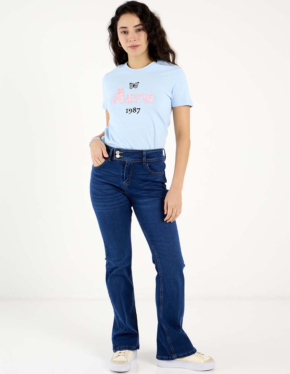 Playera manga corta cuello redondo para mujer 3