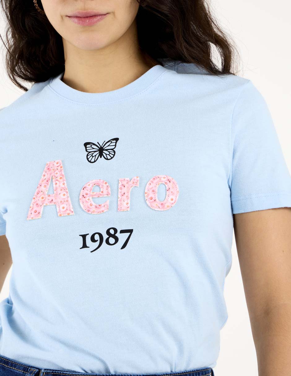 Playera manga corta cuello redondo para mujer 4
