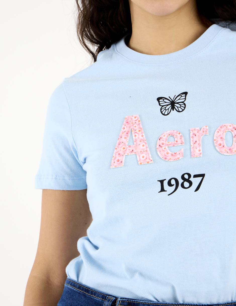 Playera manga corta cuello redondo para mujer 5