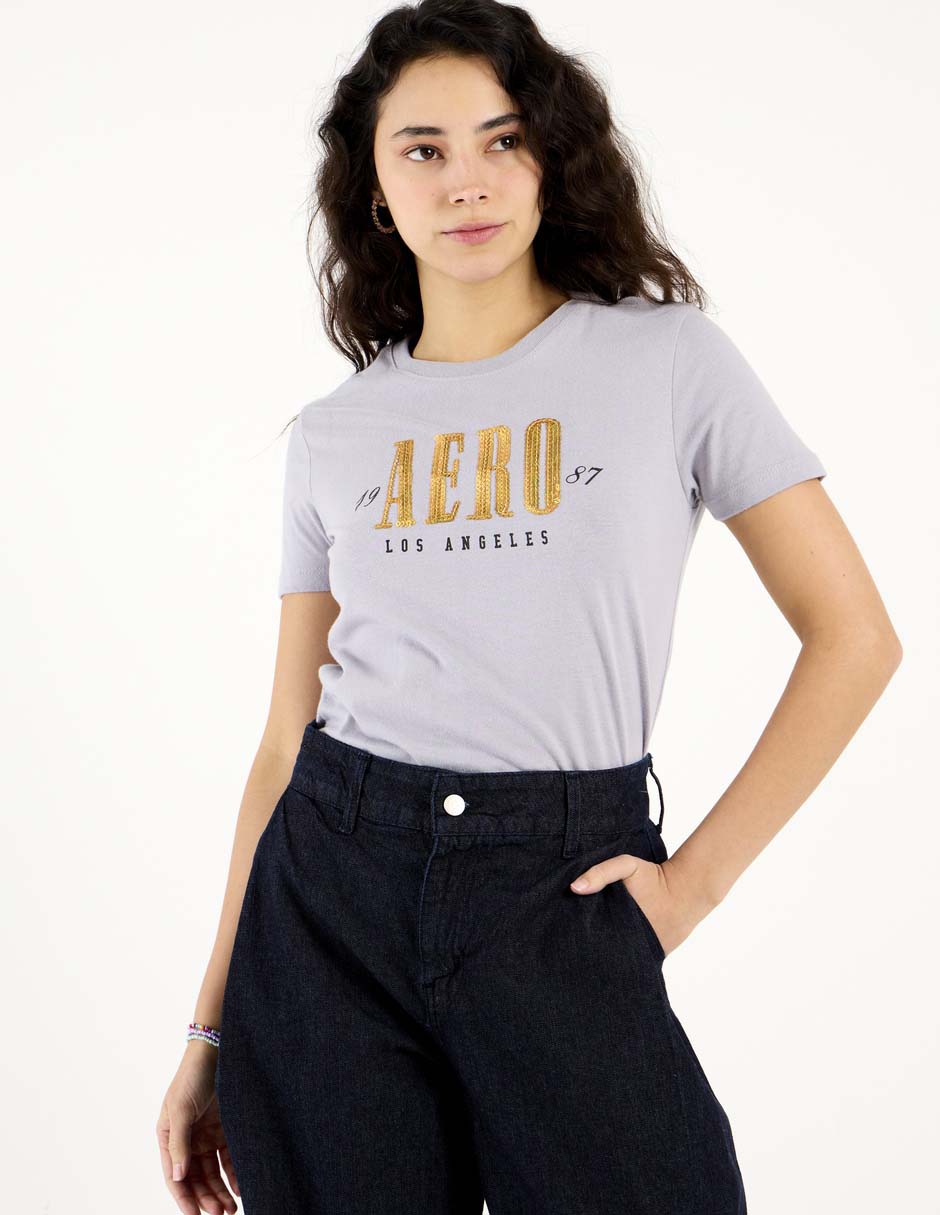 Playera manga corta cuello redondo para mujer 2