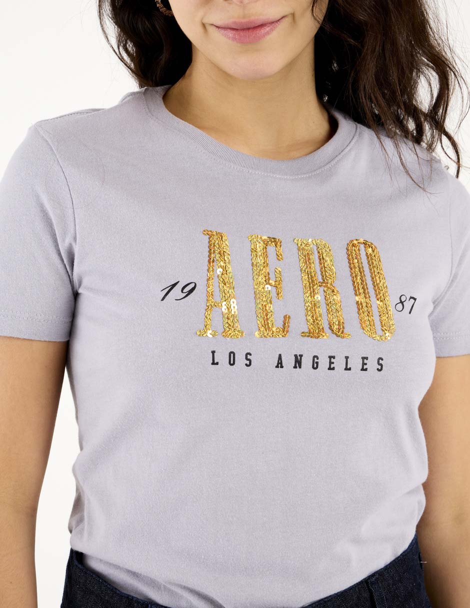 Playera manga corta cuello redondo para mujer 4