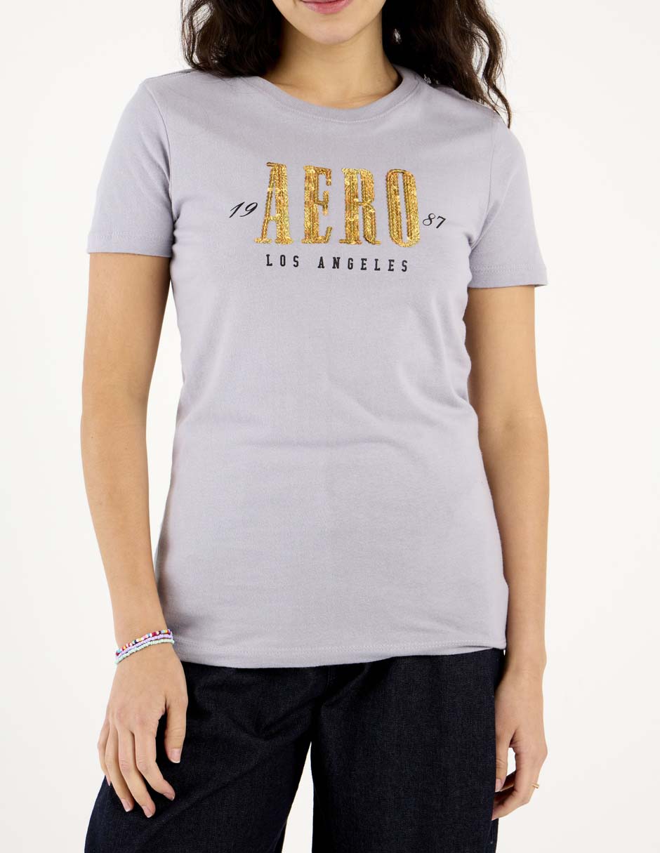 Playera manga corta cuello redondo para mujer 7