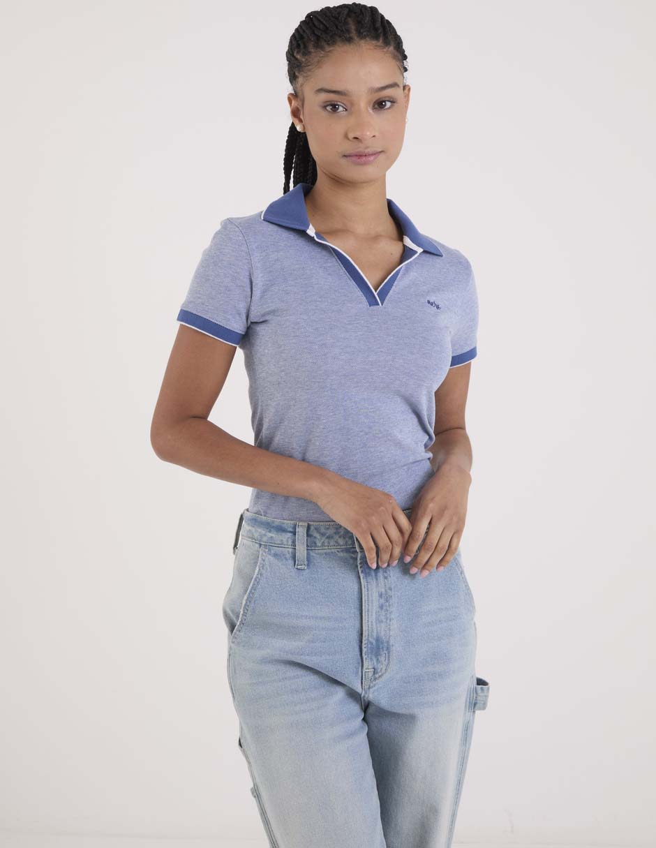 Playera tipo polo para mujer