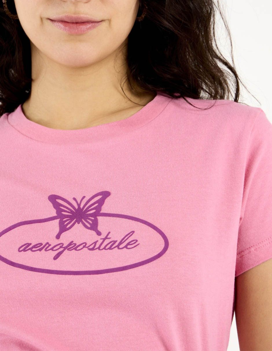 Playera manga corta cuello redondo para mujer 4