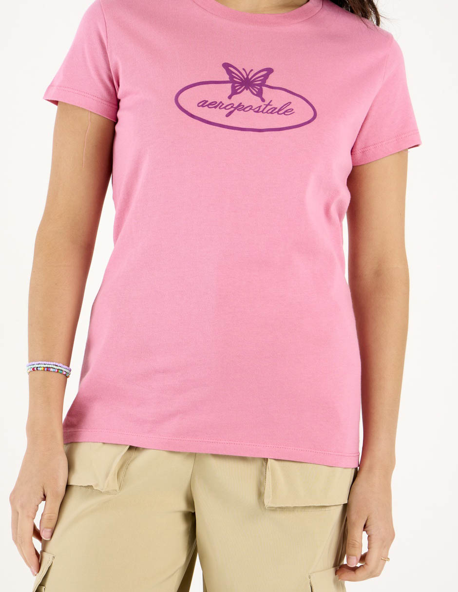 Playera manga corta cuello redondo para mujer 7