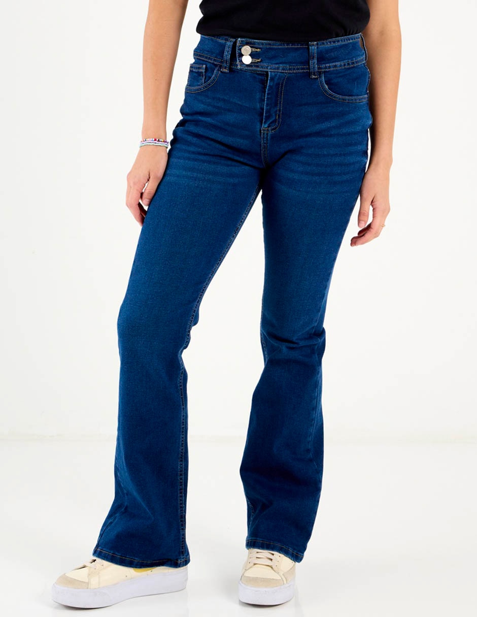 Jeans acampanado flare para mujer