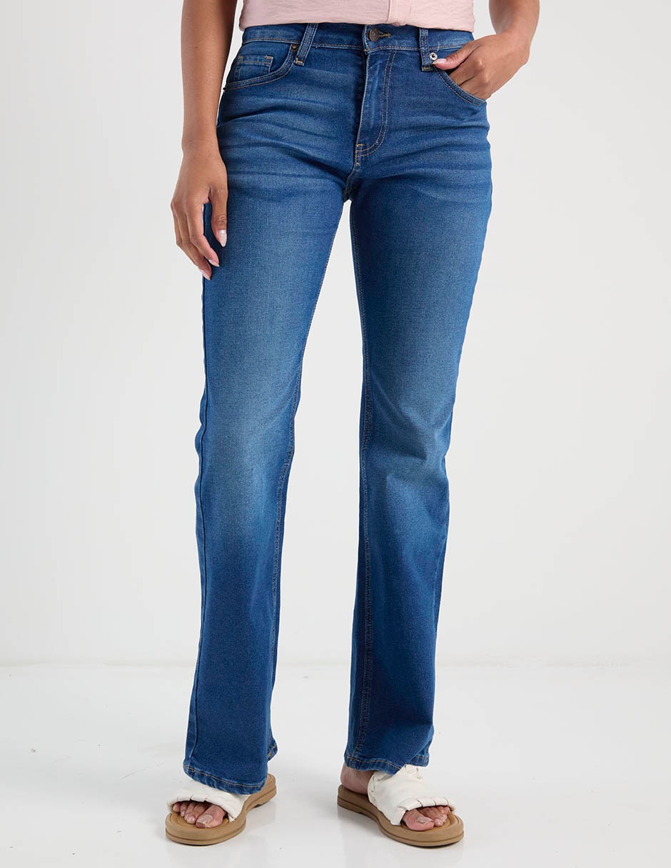 Jeans slim cintura baja para mujer