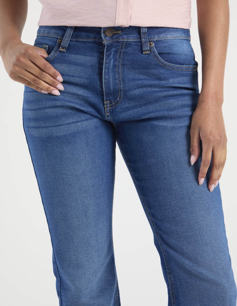 Jeans slim cintura baja para mujer 4