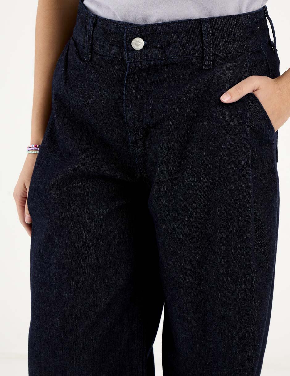 Jeans relaxed baggy cintura alta para mujer 4